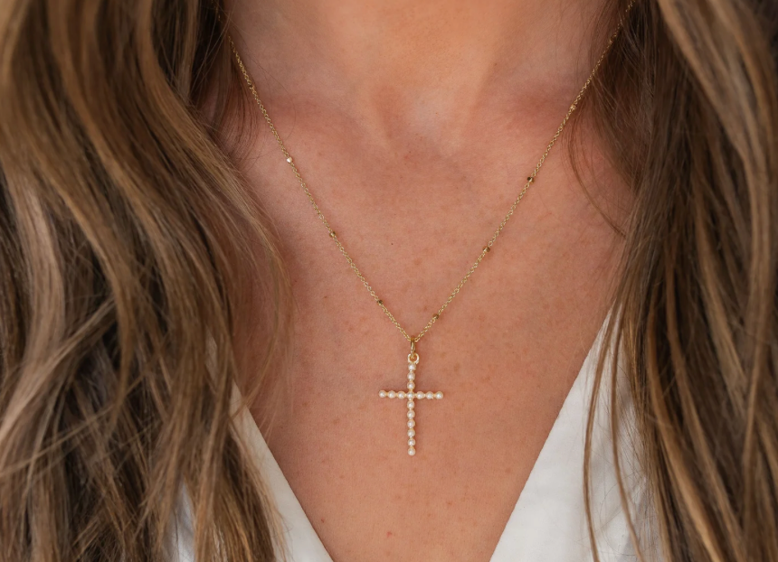 Pearl Elite Cross Necklace by Inspire Designs