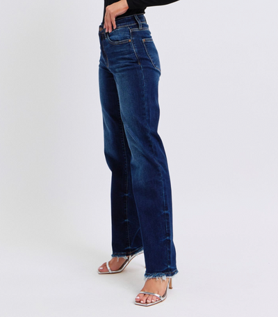 Judy Blue MidRise Straight Leg w/ Fray Hem