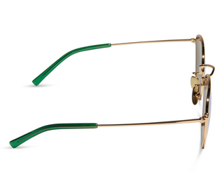 DIFF EYEWEAR AXEL GOLD + GREEN MIRROR