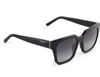 DIFF EYEWEAR ARIANA BLACK + GREY GRADIENT