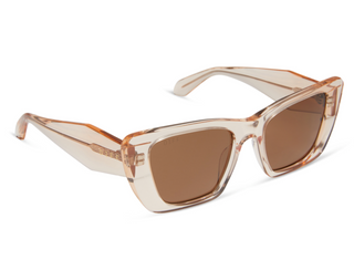 DIFF EYEWEAR AURA VINTAGE ROSE CRYSTAL + BROWN