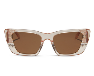 DIFF EYEWEAR AURA VINTAGE ROSE CRYSTAL + BROWN