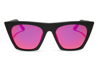DIFF EYEWEAR AVRIL - MATTE BLACK + SUNSET MIRROR