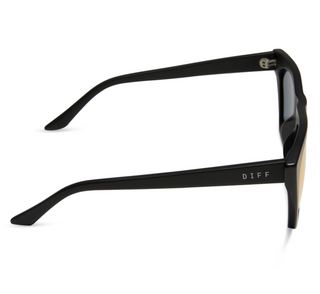 DIFF EYEWEAR AVRIL - MATTE BLACK + SUNSET MIRROR