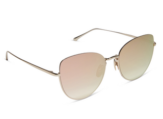 DIFF EYEWEAR KINSLEY CHAMPAGNE + TAUPE MIRROR