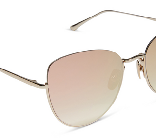 DIFF EYEWEAR KINSLEY CHAMPAGNE + TAUPE MIRROR
