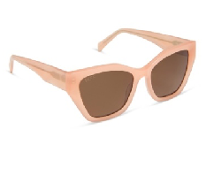 DIFF EYEWEAR EVIE PEACH + BROWN POLARIZED