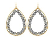Beaded Layer Teardrop Earrings (5 Colors)