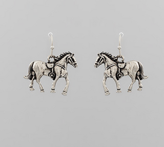 Vintage Style Horse Drop Earrings (2 Colors)