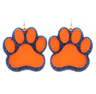 Glitter Paw Print Earrings (2 Colors)