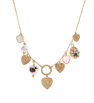 Heart Multi Charm Necklace (2 Colors)