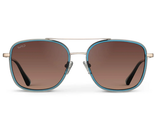 Gia in Crystal Colbalt/Gradient Brown Polarized Sunglasses