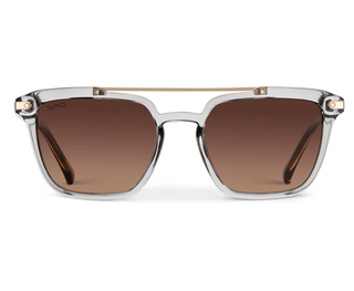 Connor in Crystal Ice Grey/Brown Gradient Polarized Sunglasses