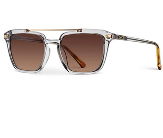 Connor in Crystal Ice Grey/Brown Gradient Polarized Sunglasses