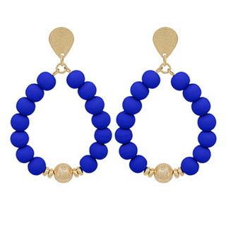 Stain Ball Accent & Clay Ball Bead Earrings (2 Colors)