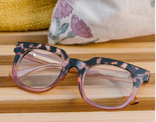 Peepers "Showbiz" Progressives in Gray Tortoise/Pink (3 Strengths)