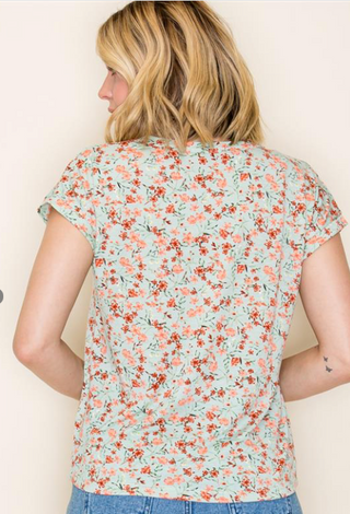 SC Lt. Sage V-neck Jersey Top FINAL SALE