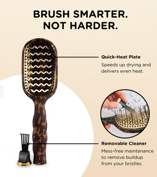 Teleties Vented Hair Brush - Tortoise