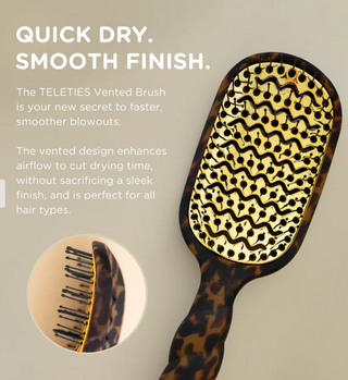 Teleties Vented Hair Brush - Tortoise