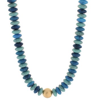 Metal Gold Ball & Beads Necklace (8 Colors)