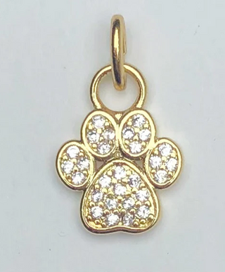 Origami Owl Gold Pave Dog Paw Charm