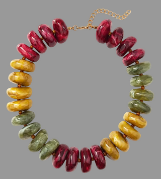 Extra Chunky Mulitcolor Beaded Necklace (2 Options)