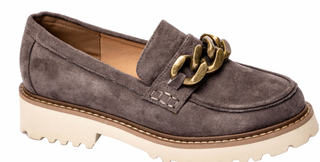 Corkys "Literally" Loafers in Light Grey Faux Suede Final Sale
