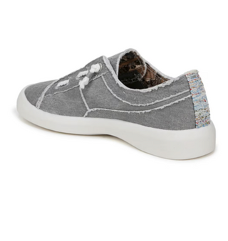 "Beachside" Slip On Canvas Sneaker in Raindrop Grey Twill by Blowfish Malibu Final Sale