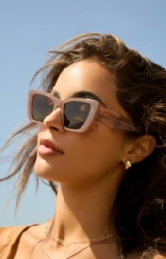 DIFF EYEWEAR AURA MACCHIATO + BROWN POLARIZED