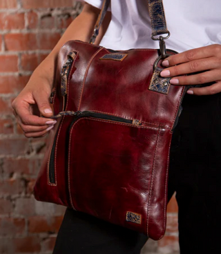BED STU "Aiken" Bag in Cherry Lacquer Slate