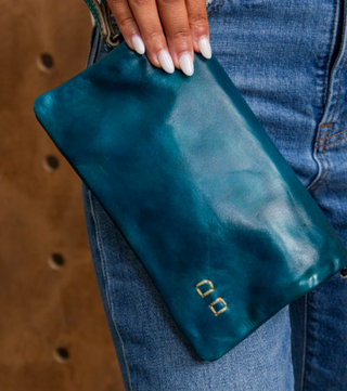 Bed Stu "Cadence" Crossbody/Wristlet in Arctic Teal Driftwood