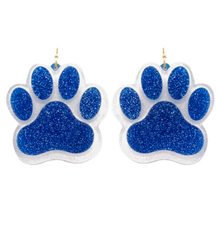 Glitter Paw Print Earrings (2 Colors)
