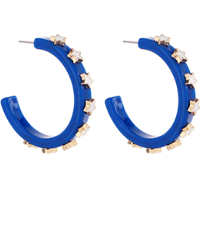 Trimmed Star Acetate Hoops (2 Colors)