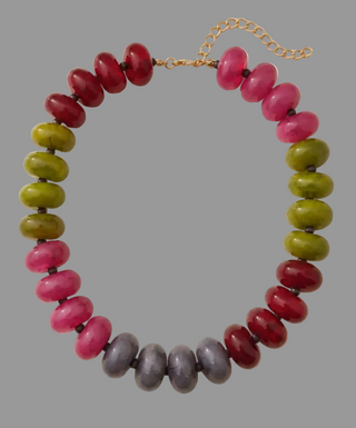 Mulitcolor Chunky Beaded Necklace (4 Options)