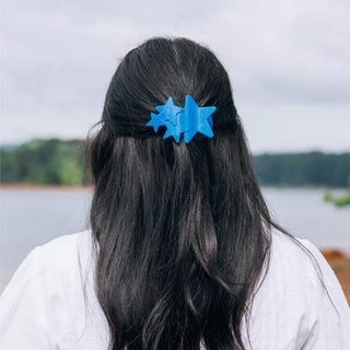 Teleties Blue Shooting Star Flat Hair Clip (4 Sizes)