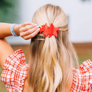Teleties Red Shooting Star Flat Hair Clip (4 Sizes)