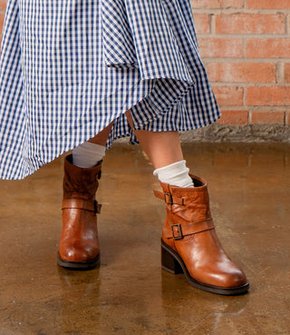 "Spry" Ankle Boots in Pecan by Roan