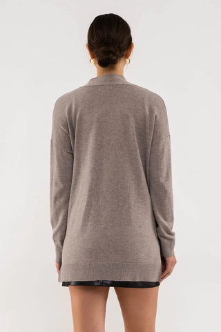 COCOA OPEN FRONT CARDIGAN