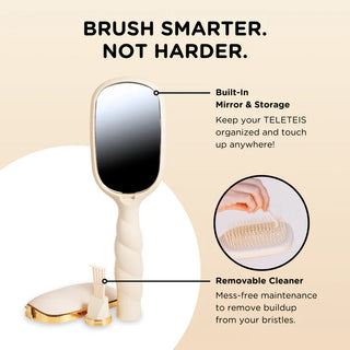 Teleties Detangler Hair Brush for Medium Hair – Tan