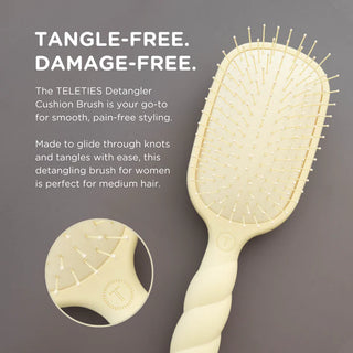 Teleties Detangler Hair Brush for Medium Hair – Tan