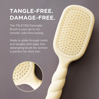 Teleties Detangler Hair Brush for Thick – Tan