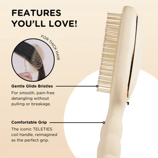 Teleties Detangler Hair Brush for Thick – Tan