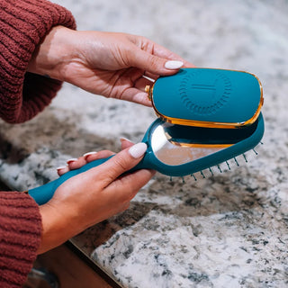 Teleties Detangler Hair Brush for Medium Hair – Teal With It