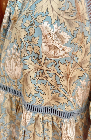 Printed Babydoll Dress with Lace Detail FINAL SALE
