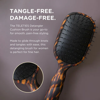 Teleties Detangler Hair Brush for Fine Hair – Tortoise