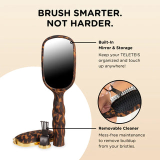 Teleties Detangler Hair Brush for Fine Hair – Tortoise
