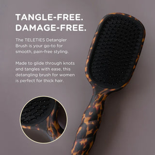 Teleties Detangler Hair Brush for Thick – Tortoise