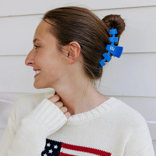 Teleties USA Classic Blue Claw Clip (3 Sizes)