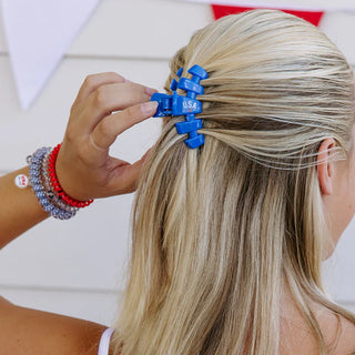 Teleties USA Classic Blue Claw Clip (3 Sizes)