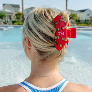 Teleties USA Classic Red Claw Clip (3 Sizes)